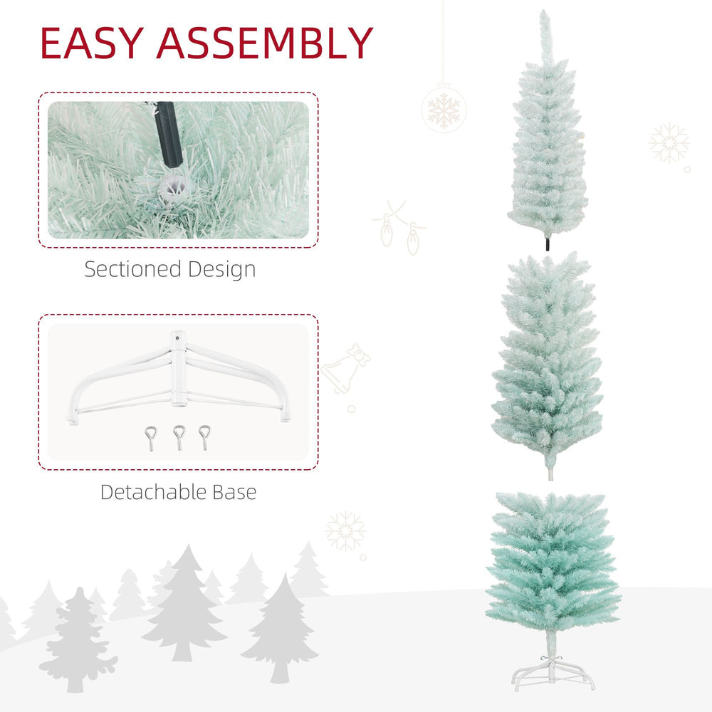7' PVC Slim Pencil Artificial Christmas Tree 500 Branch Tips EX-STOCK Canada 