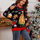 European And American Women's Clothing Casual Loose And Lazy Style Sweater Christmas Tree Contrast Color Jacquard EX-STOCK Canada 