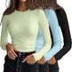 Women's 3D Print Crew-Neck Slim-Fit Long-Sleeve T-Shirt | Canada & USA