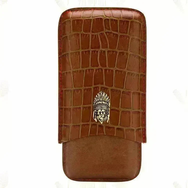 Portable Luxury Cubinski Gothic Moisturizing Leather Cigar Case - EX-STOCK CANADA