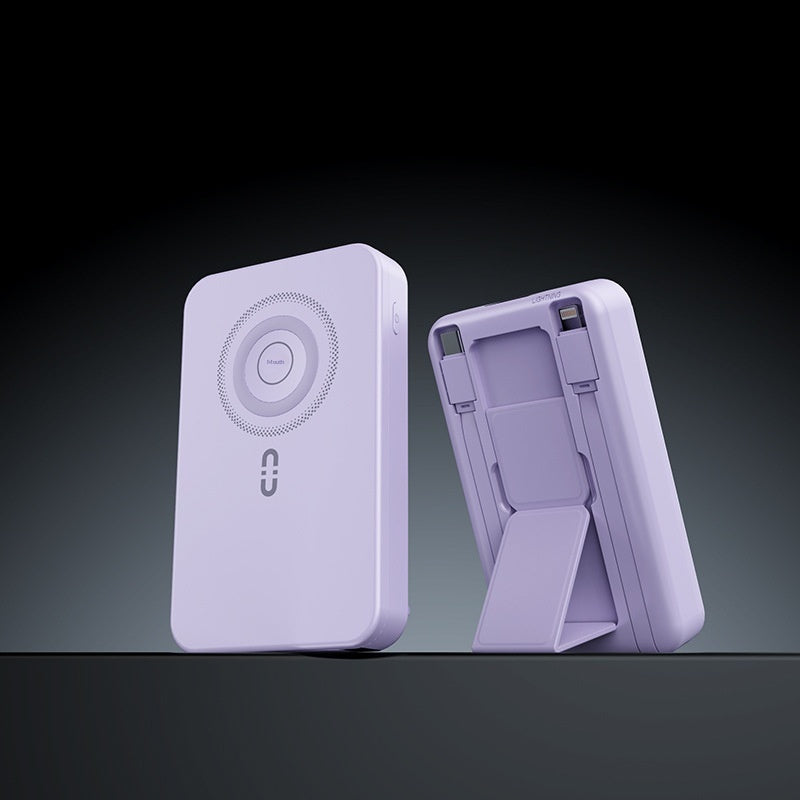 Magnetic Wireless Charger Power Bank 10000mAh – Purple