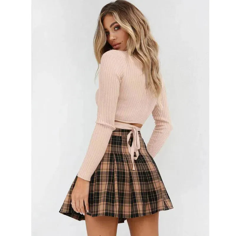 Sexy Women Ladies Summer Slim Crop Tops Long Sleeve T Shirt Casual Solid V Neck Knitted Short Tops - EX-STOCK CANADA