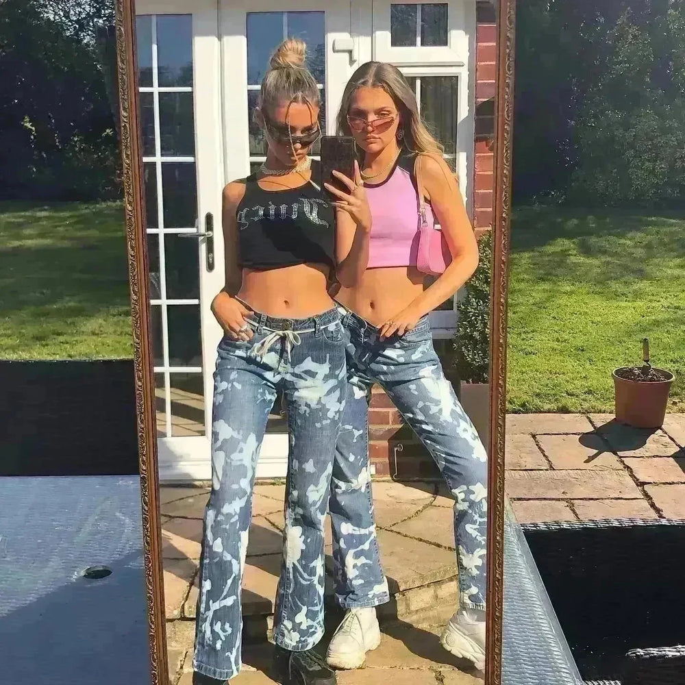 Slim Fit Slimming Versatile Personality Bootcut Jeans Pants women - EX-STOCK CANADA