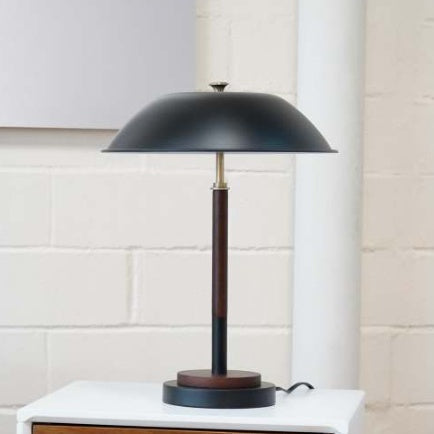 High Quality Hotel European Modern Bed Side Nightstand Decorative Led Table Desk Lamp, Cosmiclume Black Umbrella Shaped Table Lamp - Walnut - Bronze 110V EX-STOCK