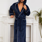 Fashion Men's Flannel Bathrobe Pajamas Women
