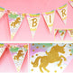 Birthday Party Decorations Banner Set – Colorful Pull Flag & Bunting Kit