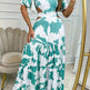 Off Shoulder Summer Maxi Dress Hollow out Cute Flowy dress - EX-STOCK CANADA