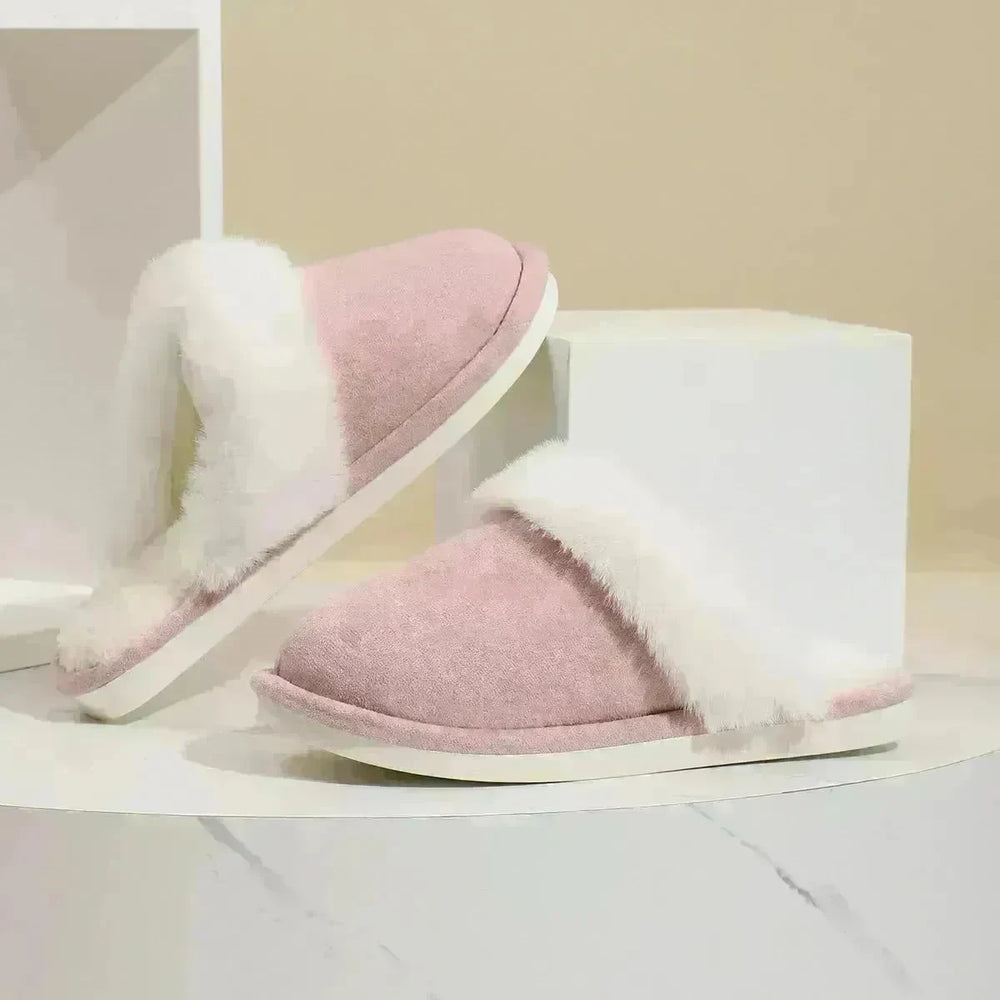 Winter Warm Plush Slippers Home Indoor Non-slip Bedroom Floor Soft Fuzzy Slipper For Couple Fashion Solid House Shoes - EX-STOCK CANADA