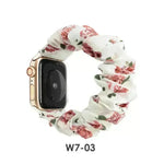 Women Replaceable Sew Floral  Elastic Hair Band Strap Wristband for iwatch - EX-STOCK CANADA