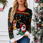 Elk Jacquard Santa Claus Knitted Sweater EX-STOCK Canada 