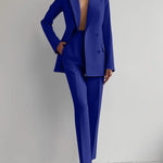 Women's Business Casual Suit Set – Long Sleeve Blazer & Slim Trousers | Canada & USA