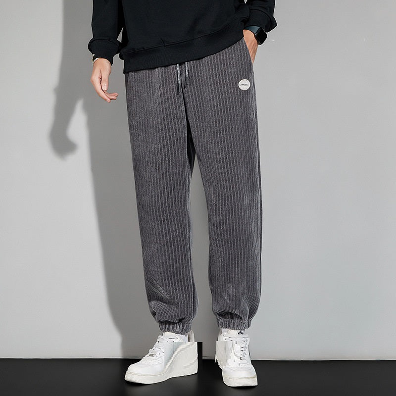 Autumn And Winter Chenille Plush Pants Male | EX-STOCK product gallery photo 2