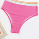 High Waist Split Bikini Solid Color - EX-STOCK CANADA
