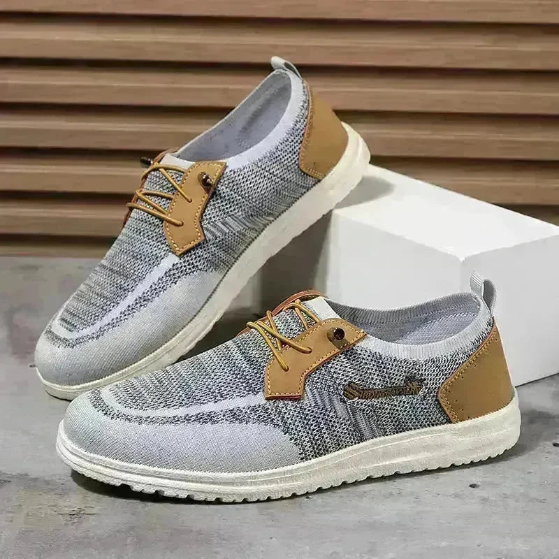 Casual Flat  Slip-on Mesh Shoes Lightweight Breathable Loafers Men Walking Running Sports Shoes Sneakers for Men - EX-STOCK CANADA