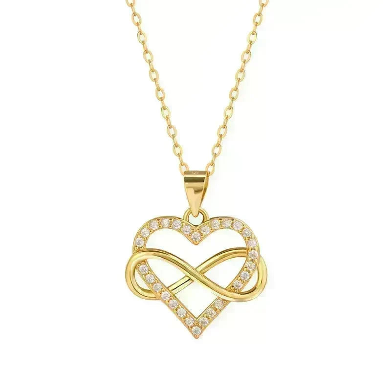 Unlimited Love Necklace Women Wrapped Love Valentine's Day Gifts All Match High-grade Can Not Be Dropped Collarbone Chain - EX-STOCK CANADA