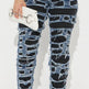 Ripped To Shreds Two Tone Straight Leg Jeans - Black Combo EX-STOCK Canada 