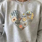 Digital Printing Sweater Hipster Round Neck Pullover Long Sleeve Sweater Women - EX-STOCK CANADA
