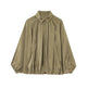 Women's Loose Pleated Zip-Front Jacket – Balloon Sleeves, 6 Colours | Sizes XS–XL