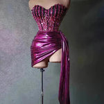 Vestido de corsé sin tirantes Tubo para mujeres