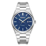 Reloj de cuarzo de cinturón de acero de moda de moda para hombres nuevos relojes luminosos impermeables