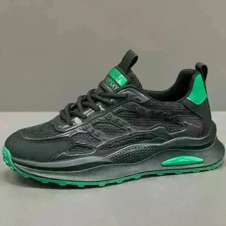 White Laceup Sneakers Fashion Breathable Mesh Flat Shoes Lightweight Versatile Casual Running Walking Shoes - EX-STOCK CANADA
