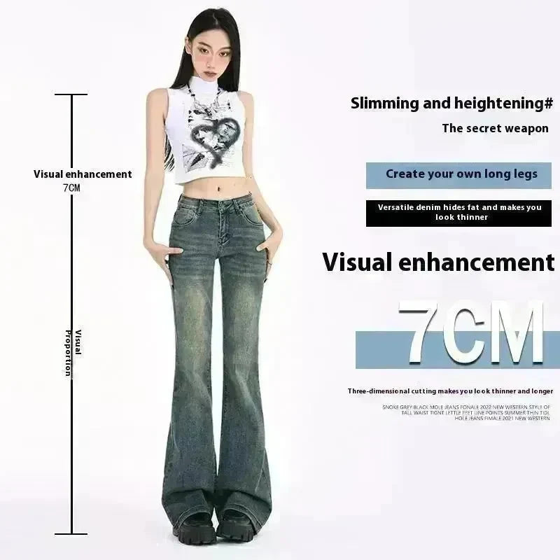High Street Hot Girl Loose Retro Skinny Baggy Jeans Pant For Women - EX-STOCK CANADA