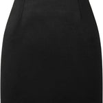 Women's High Waist Plaid Tight Pencil Wool Mini Skirt - EX-STOCK CANADA