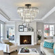 Large Black Crystal Chandelier, Contemporary Style Chandelier, Dining Room, Living Room, Bedroom - Bulb Not Included - EX-STOCK CANADA
