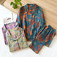 Thin Cotton Gauze Yarn-dyed Jacquard Pajamas Suit For Women - EX-STOCK Canada