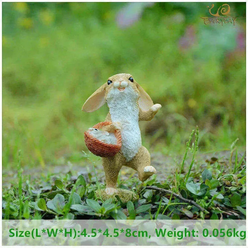Creative Decorations Cute Bunny Resin Ornaments - EX-STOCK CANADA