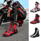 Men's Motorcycle Riding Boots – BOA Dial, Anti-Skid, Off-Road | White, Red, Black | EU 37–47