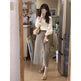 Unique Chic V-neck Long-sleeved Linen blouse top women - EX-STOCK CANADA