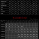 Size chart for clothing with measurements in centimeters and recommended size chart for height and weight.