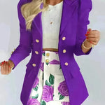Women  Slim fitted Formal Fashion Short Skirt suit co ord skirt set for women - EX-STOCK CANADA