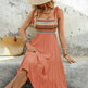Casual Summer Dress Sleeveless Midi Boho Beach Dress Square Neck Flowy Sundress EX-STOCK