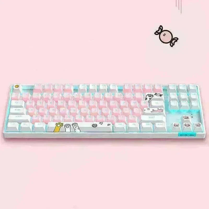 87 Key Rgb Light Effect Green Axis Portable Mechanical Keyboard - EX-STOCK CANADA