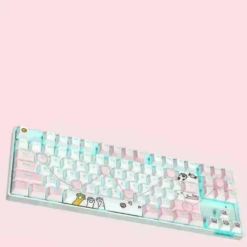 87 Key Rgb Light Effect Green Axis Portable Mechanical Keyboard - EX-STOCK CANADA