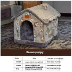 Casa de perro plegable Cama de gato Cat de invierno Villa de invierno Villa Sleep Kennel Nido removible Suministro