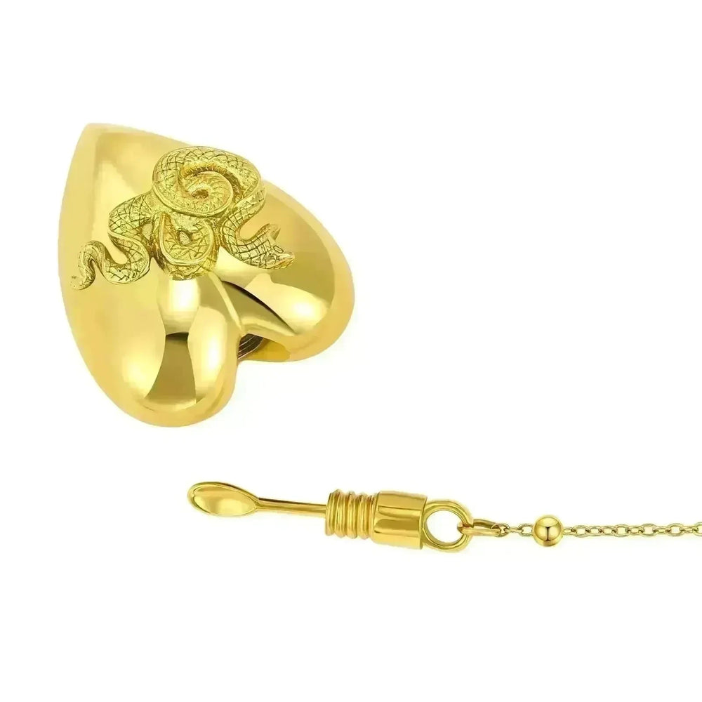 18k Gold Detachable Love Necklace With Snake Carving Fashion Personality Clavicle Chain Necklace For Valentine's Day Loved Memorial Jewelry - EX-STOCK CANADA