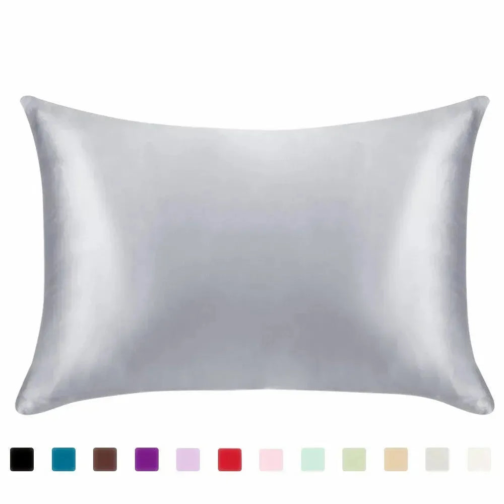 Pillowcase Satin Solid Color Simulation Silk Single Pillowcase Ice Silk Pillowcase - EX-STOCK CANADA