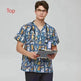 Surgical Gown Printed V-neck Pet Doctor Beauty Hospital Work Clothes Flower Dog Blue EX-STOCK
