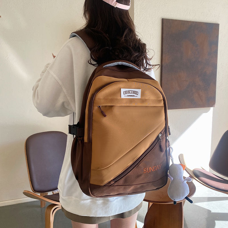 Women's Large Capacity Travel Lightweight Backpack Girls College Students Simple EX-STOCK