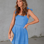 Fashion Personalized Sling Denim Women's mini Dress - EX-STOCK CANADA