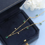 Generous water drop emerald zircon necklace - EX-STOCK CANADA