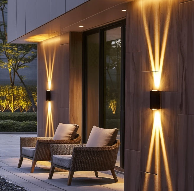 Outdoor Beam Wall Lights, Up And Down Lights, Waterproof Wall Lamp For Patio Yard Garden Poolside Frontdoor EX-STOCK