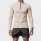 Men Quick Drying Long Sleeve Half Zip Activewear Muscle Fitted shirt Workout Gym T-shirt Top - EX-STOCK CANADA