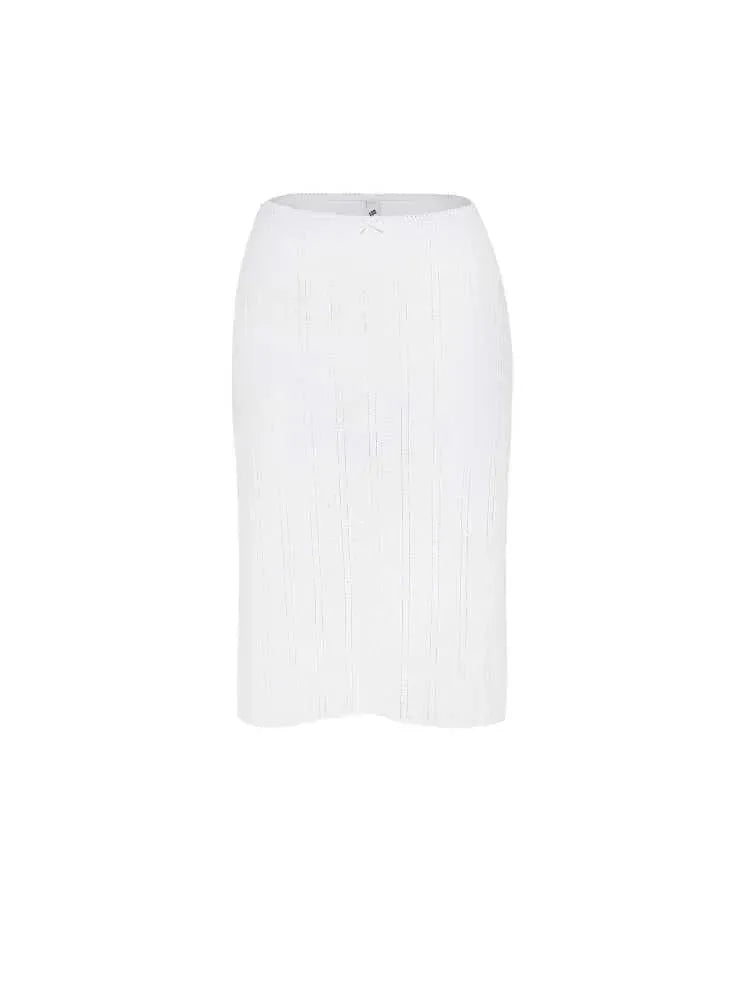 Casual Low Waist cotton Midi sheath skirt - EX-STOCK CANADA