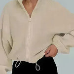 Women's Polar Fleece Sports Velvet Stand Collar Zipper Jacket - EX-STOCK CANADA