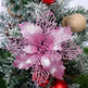 Glitter Artifical Christmas Flowers Christmas Tree Decorations For Home Fake Flowers Xmas Ornaments New Year Decor - EX-STOCK CANADA