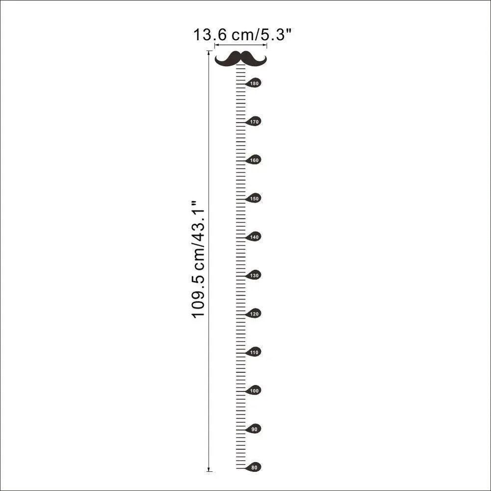 Children's Beard Height Measurement Wall Sticker - EX-STOCK CANADA